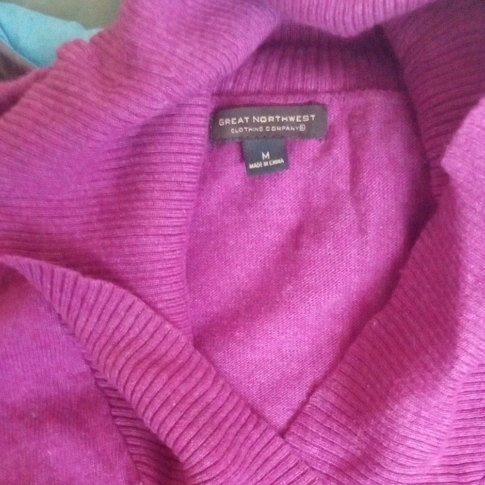 Great Northwest Clothing Company Women's Vibrant Purple Turtleneck Sweater